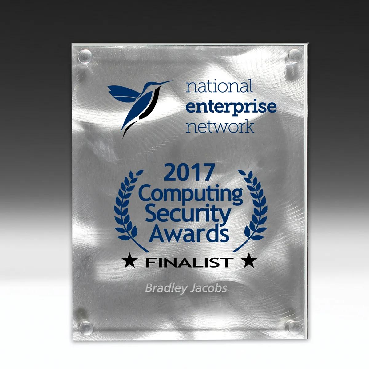 Alumo-Tech II Aluminum Plaque Swirled Clear Panel - 8 x 10 in - product view 3