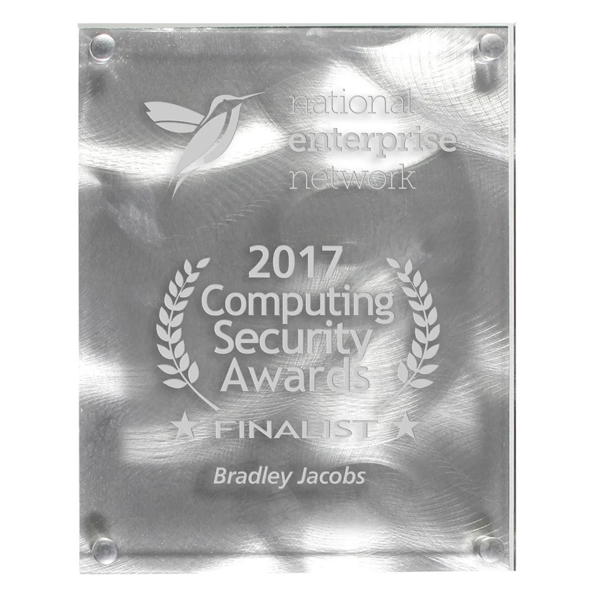 Alumo-Tech II Aluminum Plaque Swirled Clear Panel - 8 x 10 in - product view 4