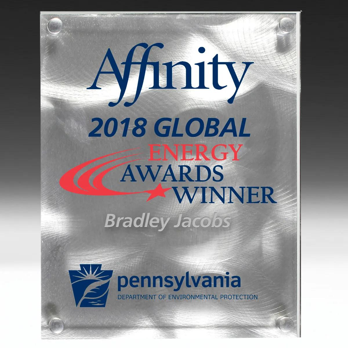 Alumo-Tech II Aluminum Plaque Swirled Clear Panel - 8 x 10 in - product view 5