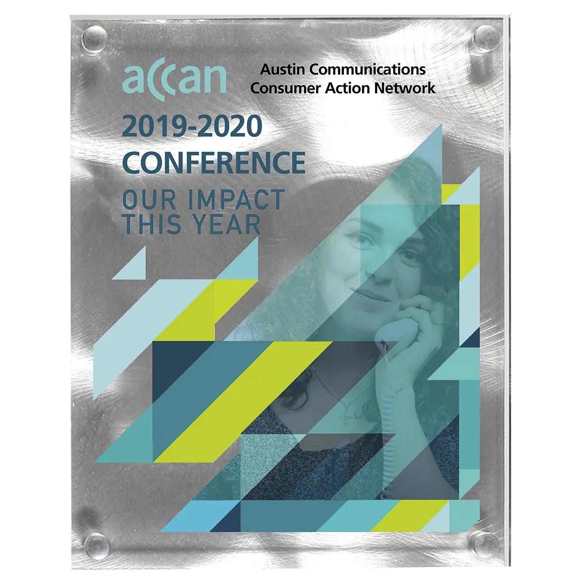 Alumo-Tech II Aluminum Plaque Swirled Clear Panel - 8 x 10 in - product view 6