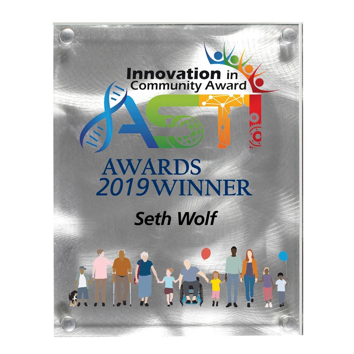 Alumo-Tech II Aluminum Plaque Swirled Clear Panel - 8 x 10 in - product view 7