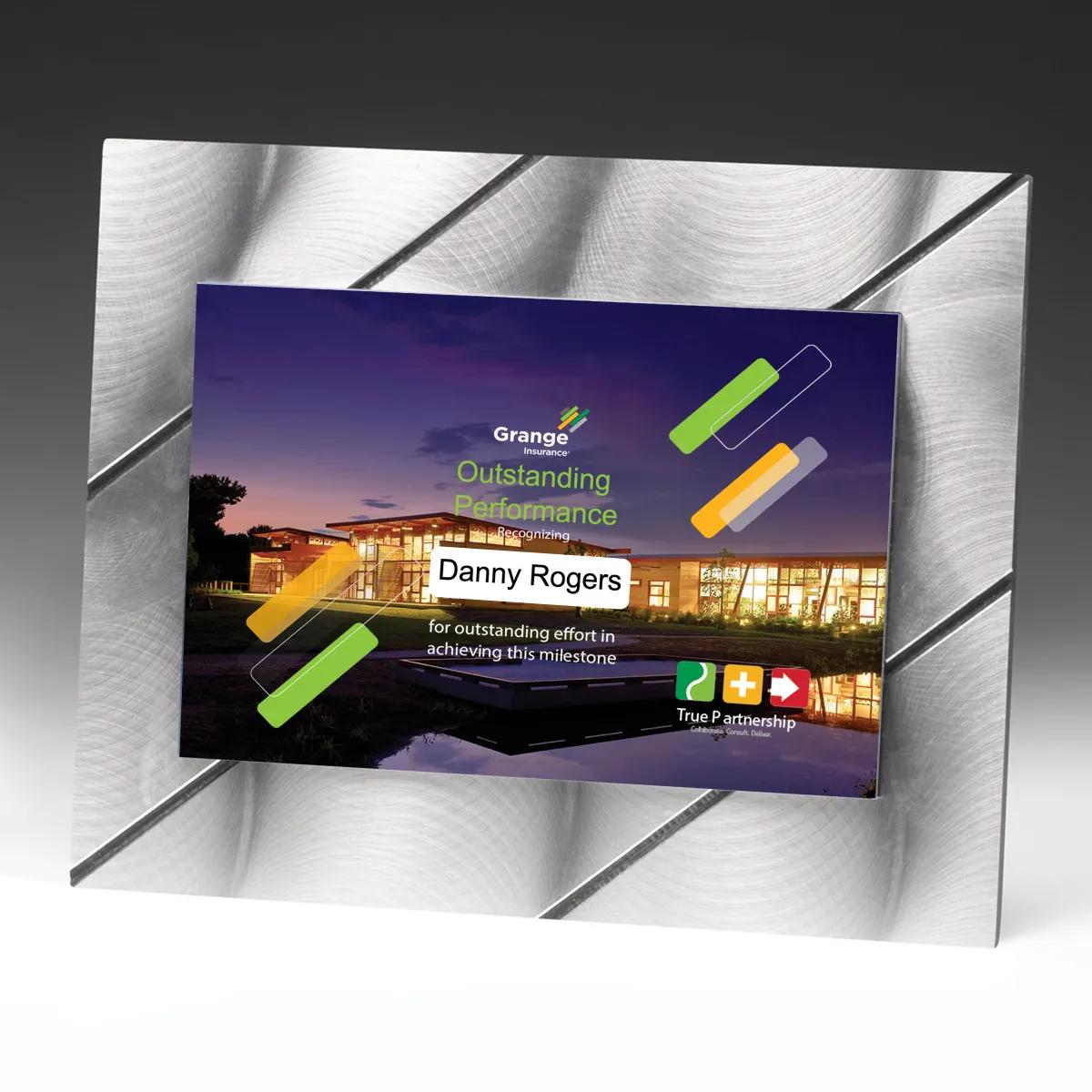 Striped Visionary Plaque Black Acrylic Geometric - 8 x 10 in - product view 2