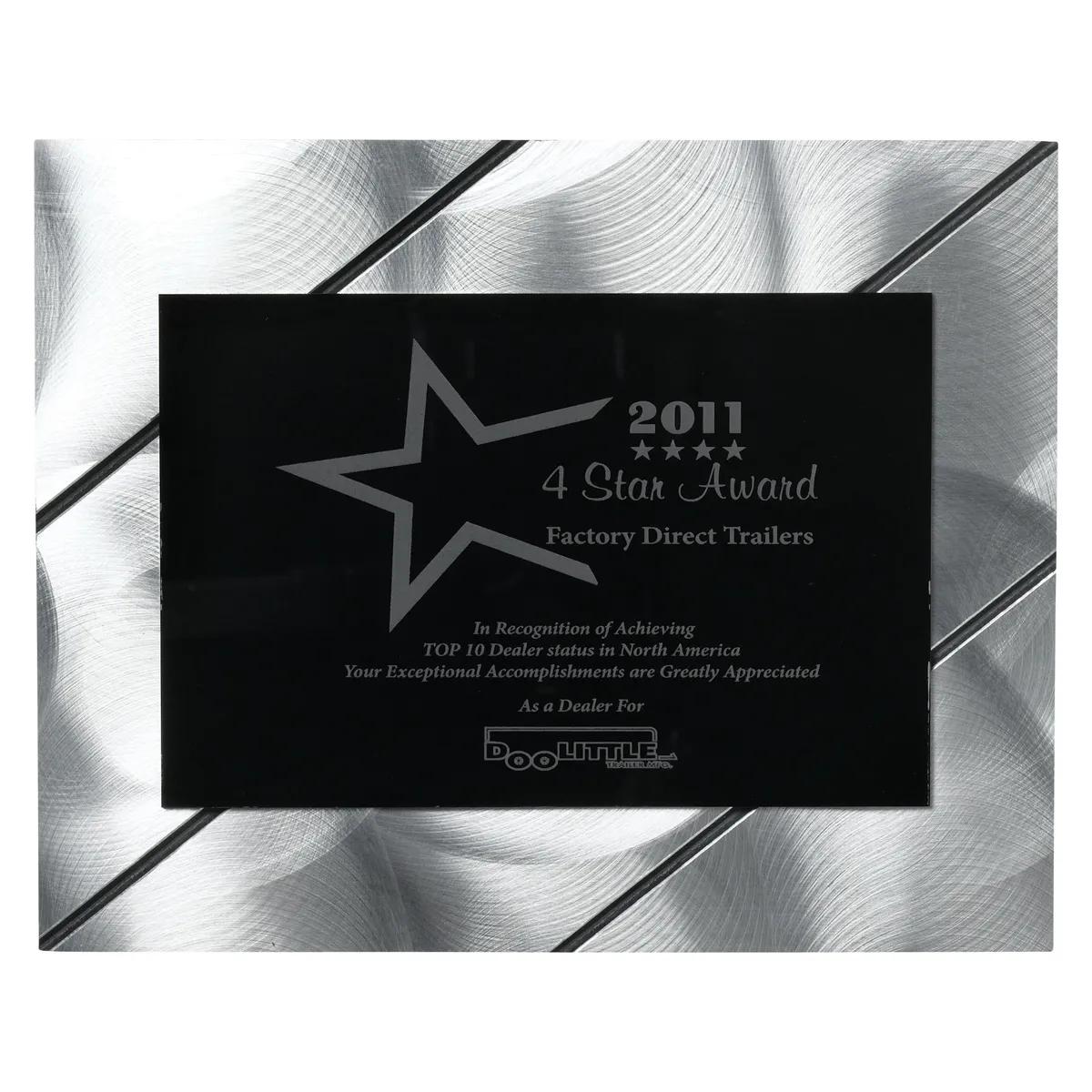 Striped Visionary Plaque Black Acrylic Geometric - 8 x 10 in - product view 3