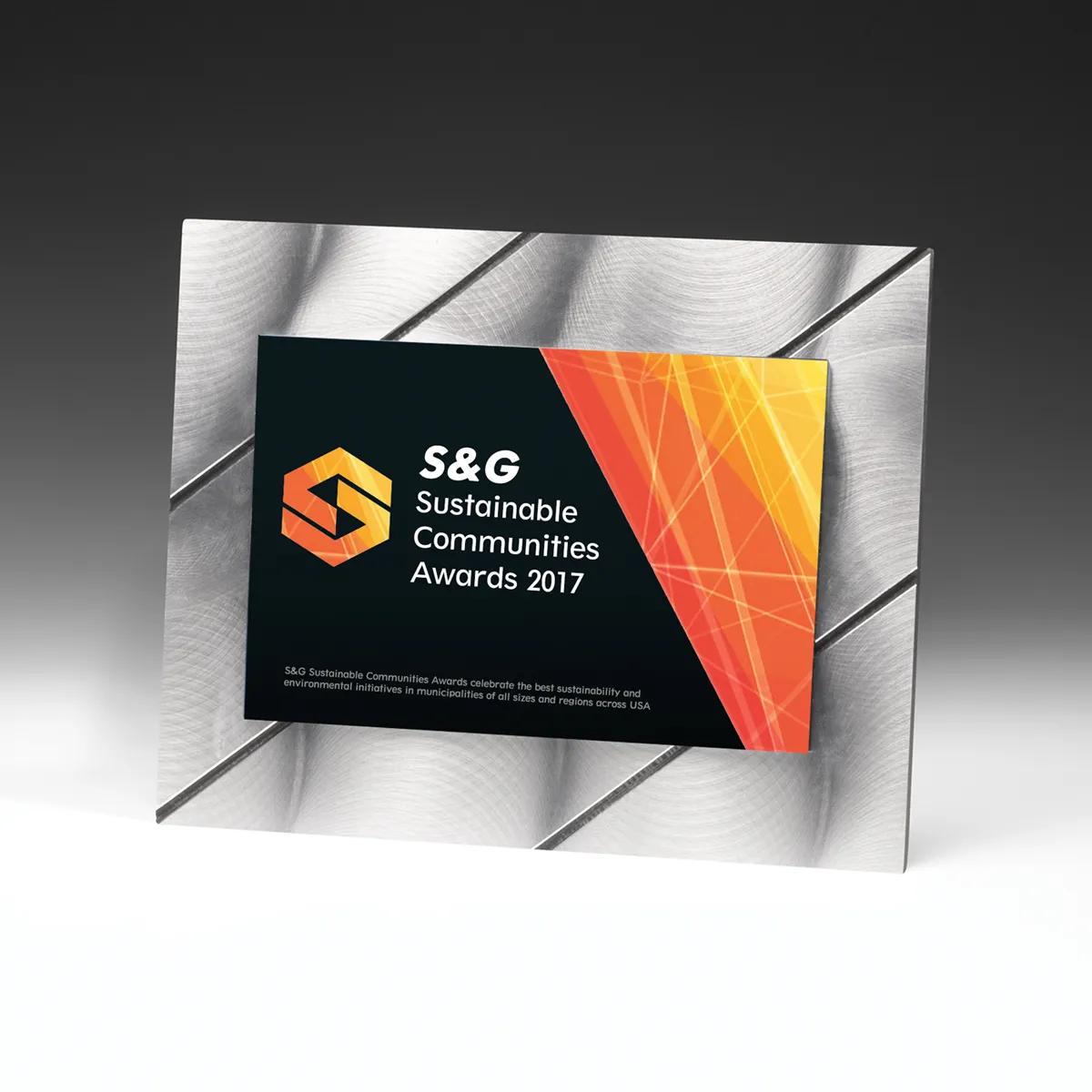 Striped Visionary Plaque Black Acrylic Geometric - 8 x 10 in - product view 4