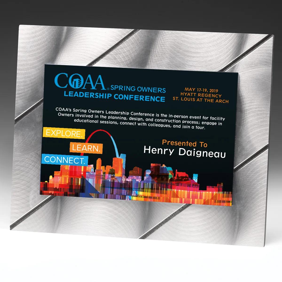 Striped Visionary Plaque Black Acrylic Geometric - 8 x 10 in - product view 5