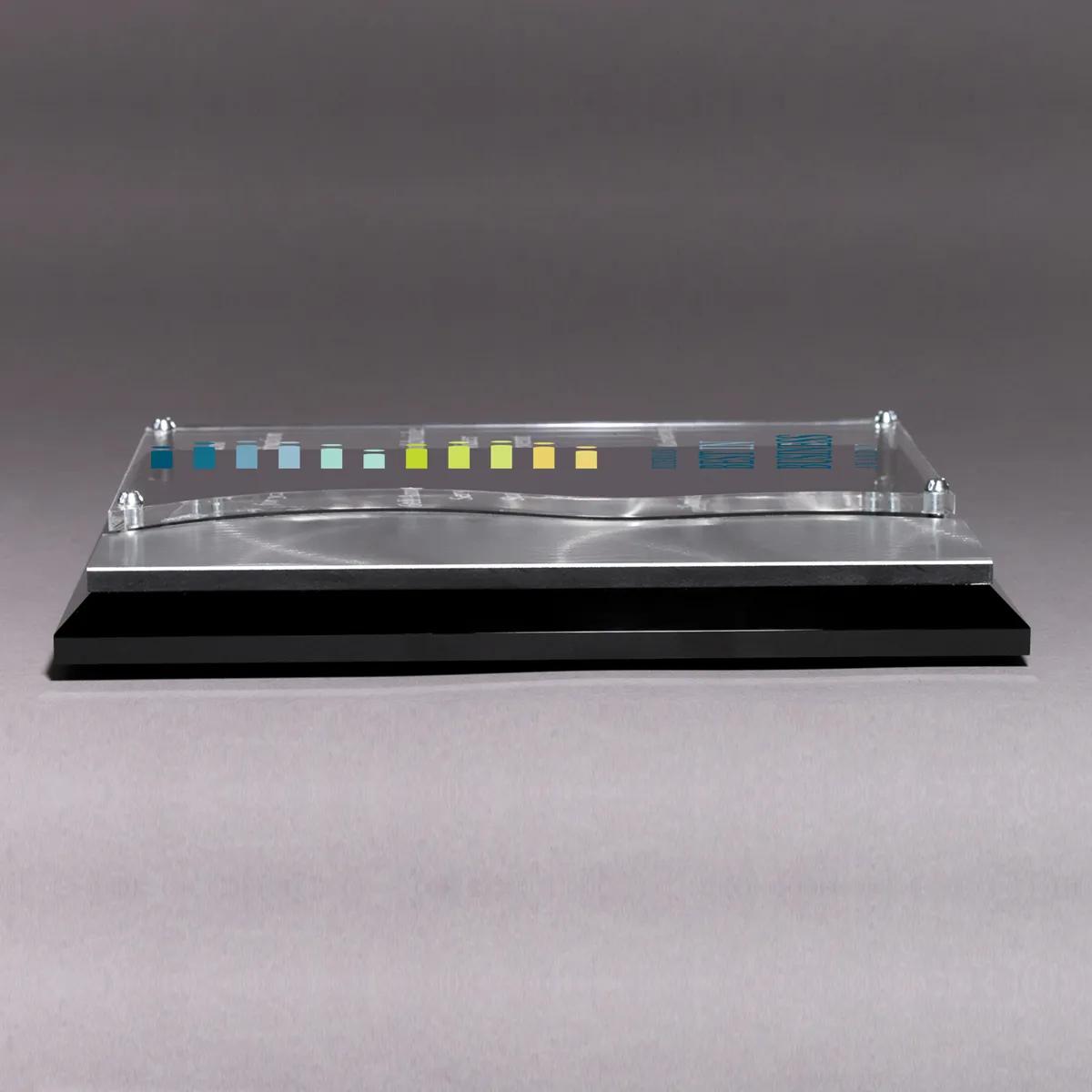 Profile Acrylic Award Plaque Metal Stars Chrome - 8 x 10 in - product view 2