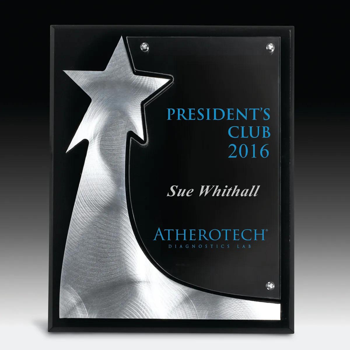 Rising Star Acrylic Award Plaque Metal Accents - 8 x 10 in - product view 4