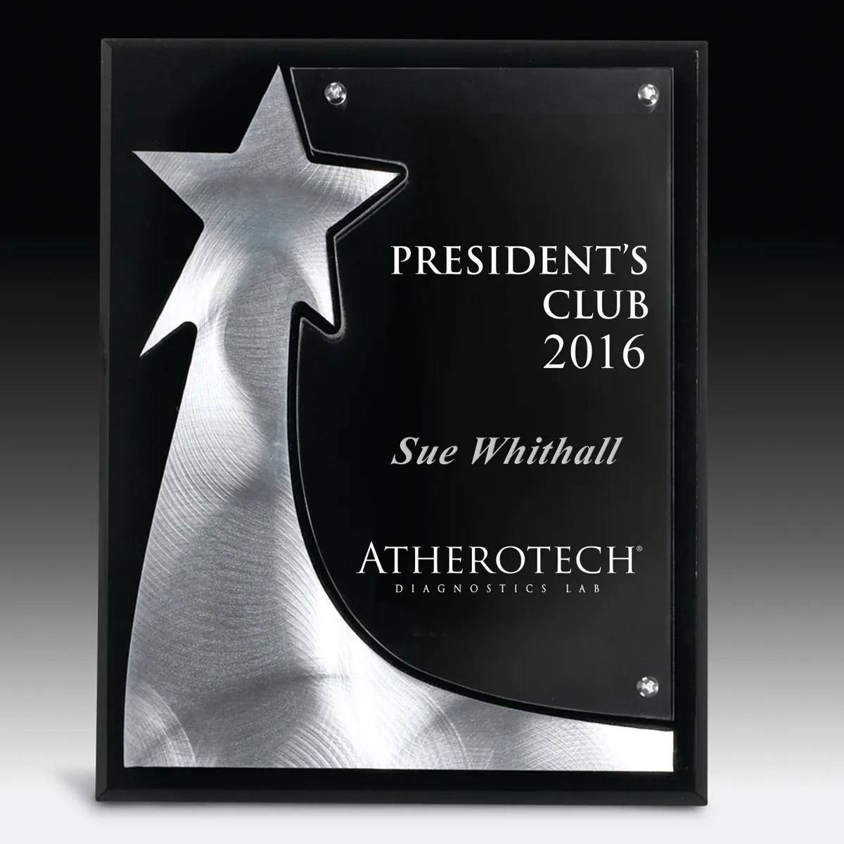 Rising Star Acrylic Award Plaque Metal Accents - 8 x 10 in - product view 7