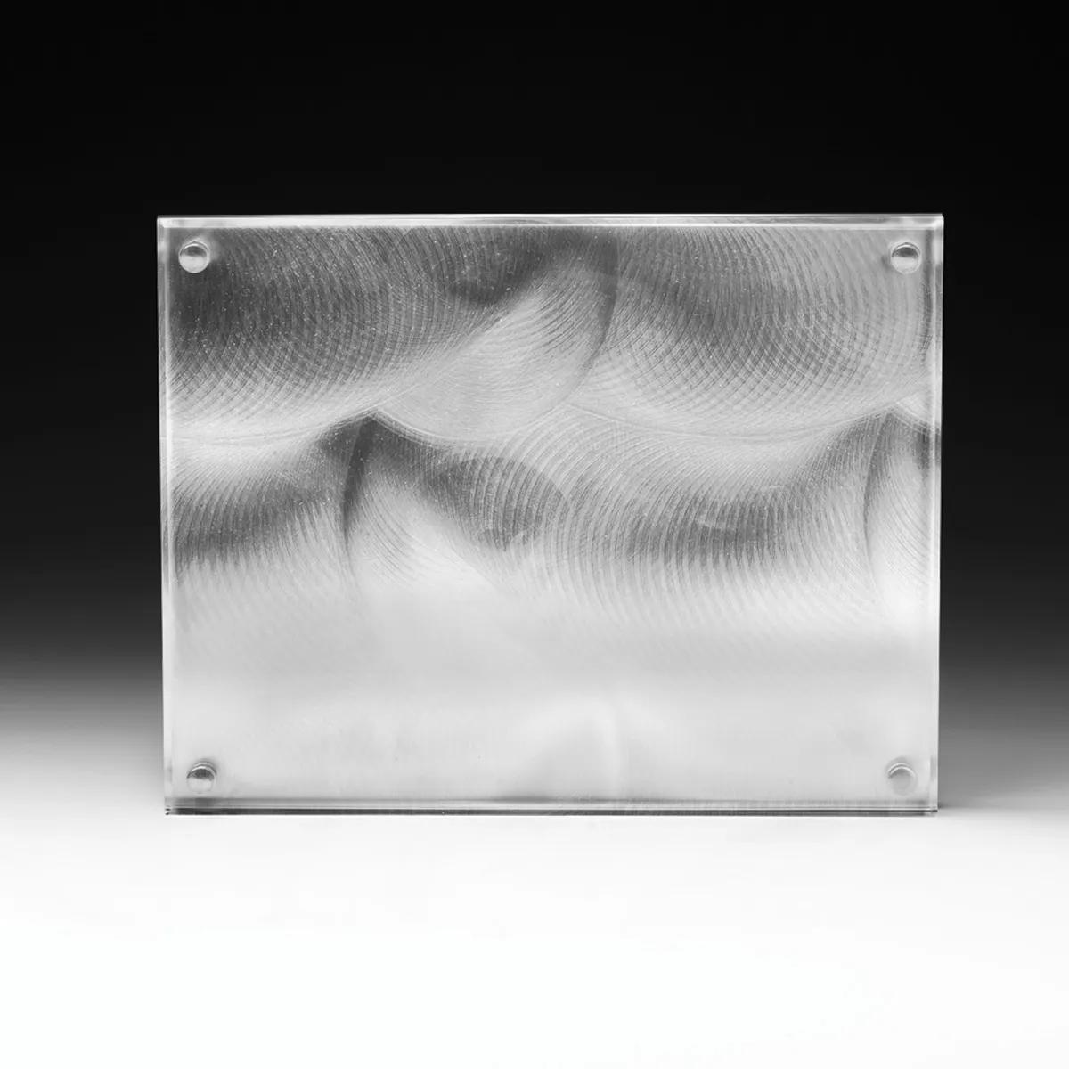 Alumo-Tech II Aluminum Award Plaque Swirled Chrome - 7 x 9 in - product view 8