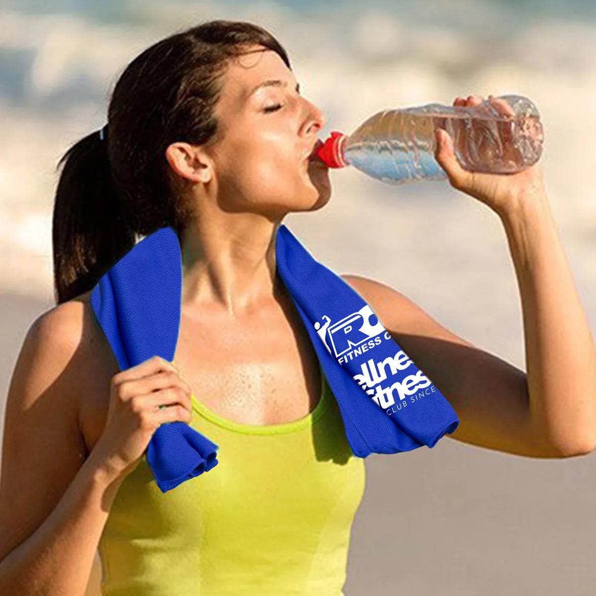 Rainer Recycled RPET Cooling Towel Chemical Free - 12 x 32 in - product view 17