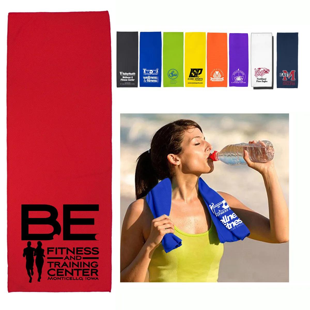 Rainer Recycled RPET Cooling Towel Chemical Free - 12 x 32 in - product view 33