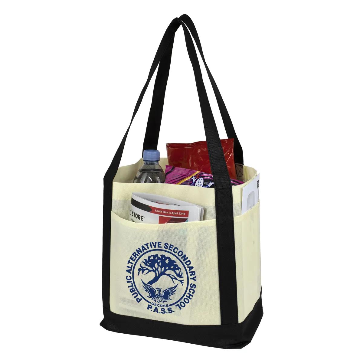 Cruiser Faux Canvas Tote Bag 3-Pocket Value - 18 x 12 in - product view 2