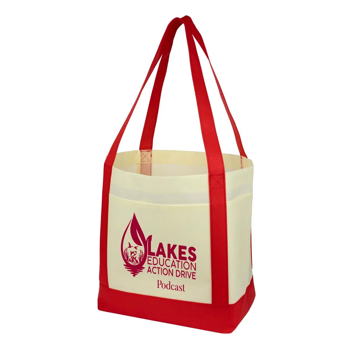 Cruiser Faux Canvas Tote Bag 3-Pocket Value - 18 x 12 in - product view 12