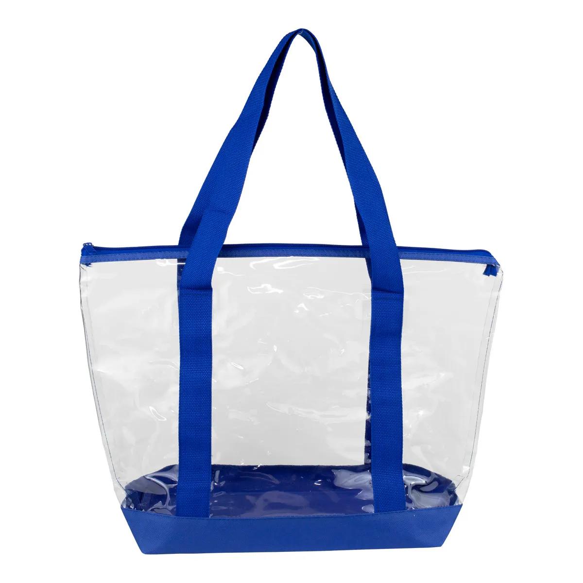 Bondi Jumbo Clear Zippered Tote Bag PVC Bottom - 19 x 13 in - product view 24