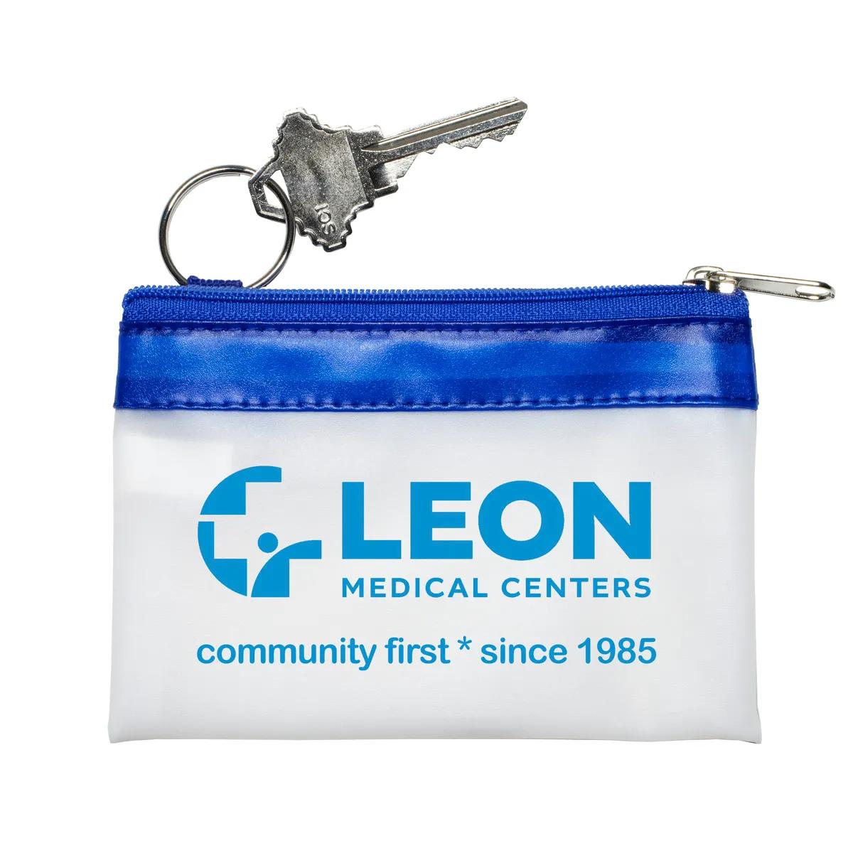 Malta Vinyl Travel Pouch Keyring Charger Storage - 4.5 x 3 in - product view 12