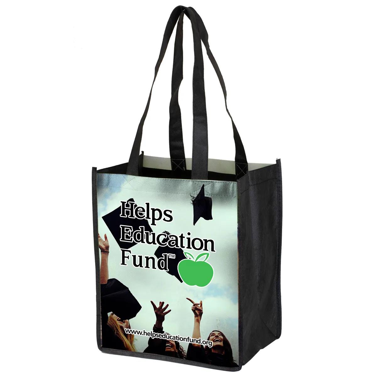 Custom Tote Bag Glossy Laminated Polypropylene - 8 x 10 in