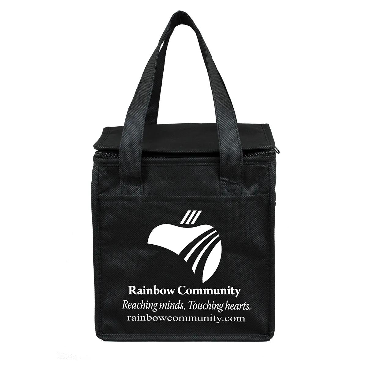 Insulated Lunch Tote Bag Thermo Lined Polypropylene - 8 x 8.5 in - product view 3