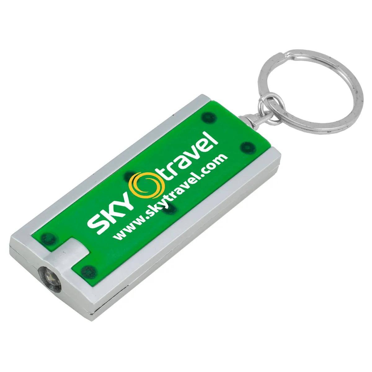 LED Keychain Light Slim Design ABS Plastic White - 2.4 x 1 in - product view 4