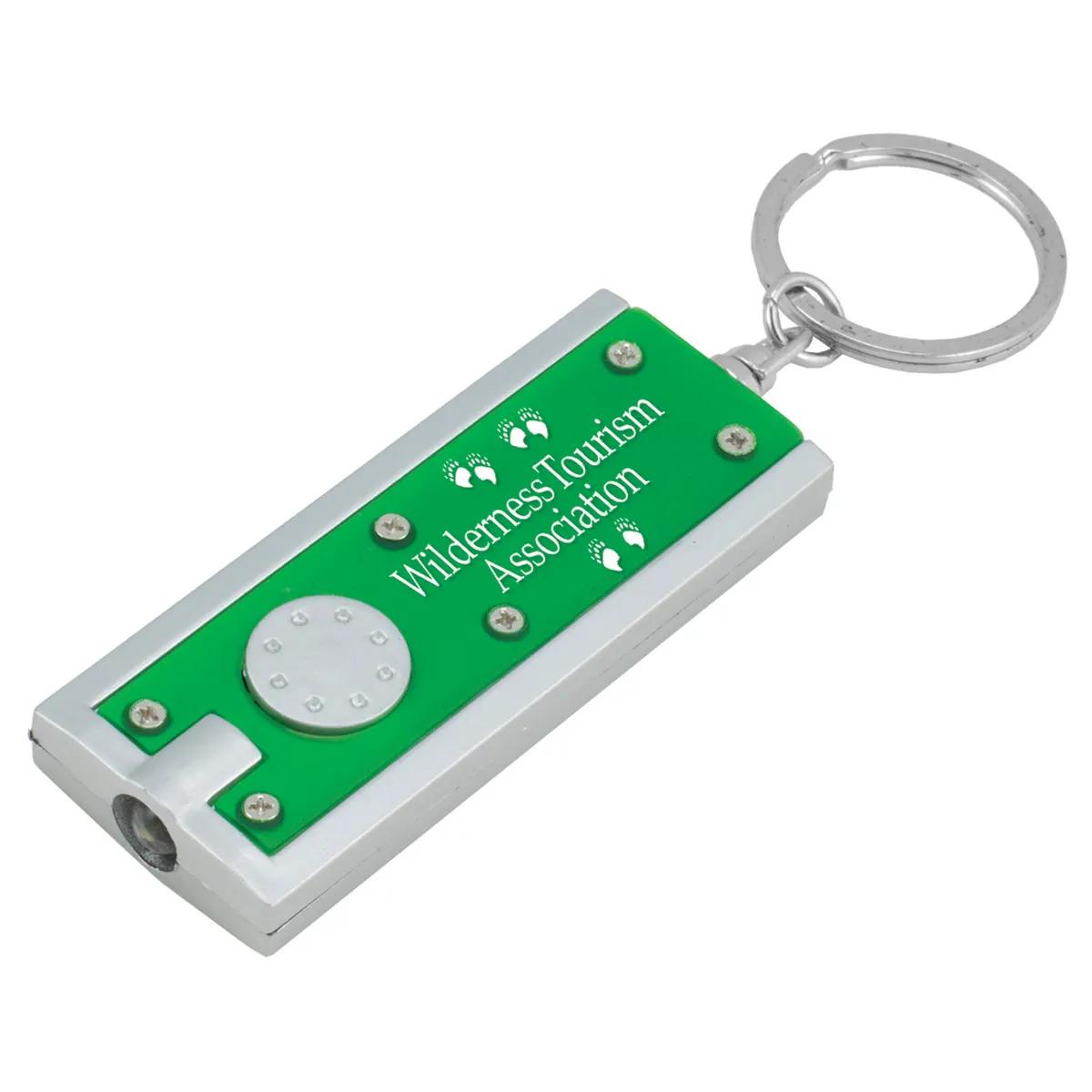 LED Keychain Light Slim Design ABS Plastic White - 2.4 x 1 in - product view 7