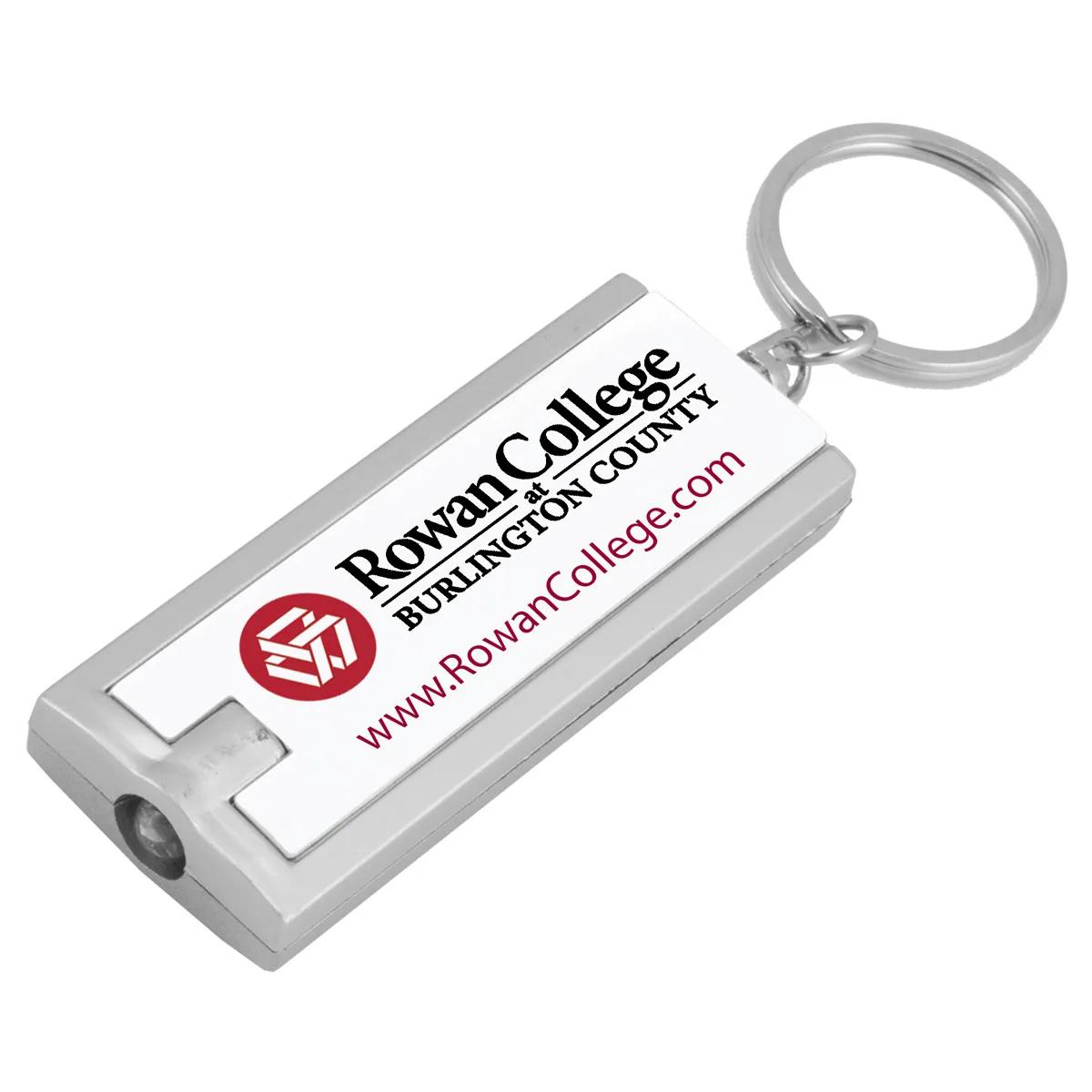 LED Keychain Light Slim Design ABS Plastic White - 2.4 x 1 in - product view 8