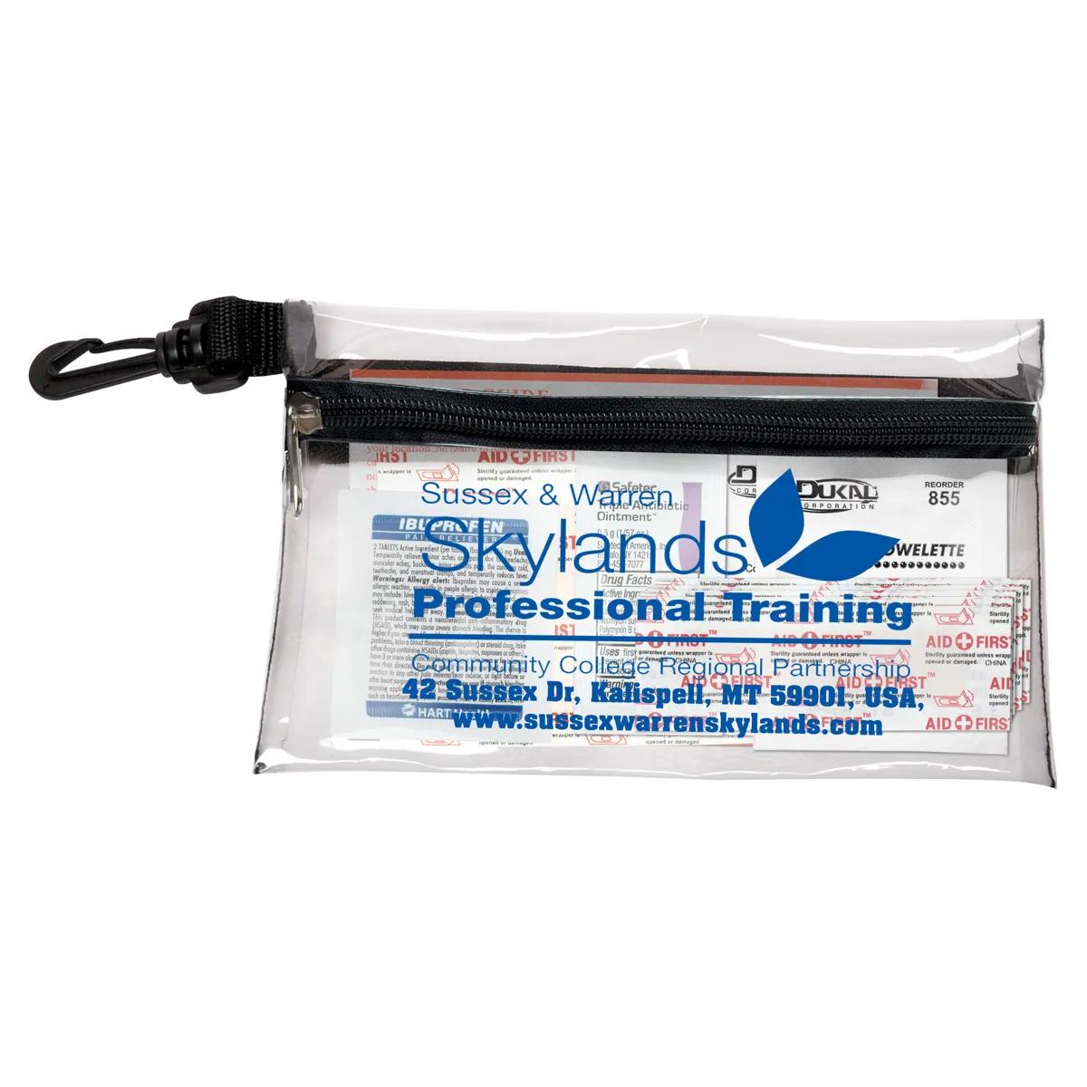 First Aid Kit 28 Piece Zipper Pouch Polyester - 7.5 x 5 in - product view 10