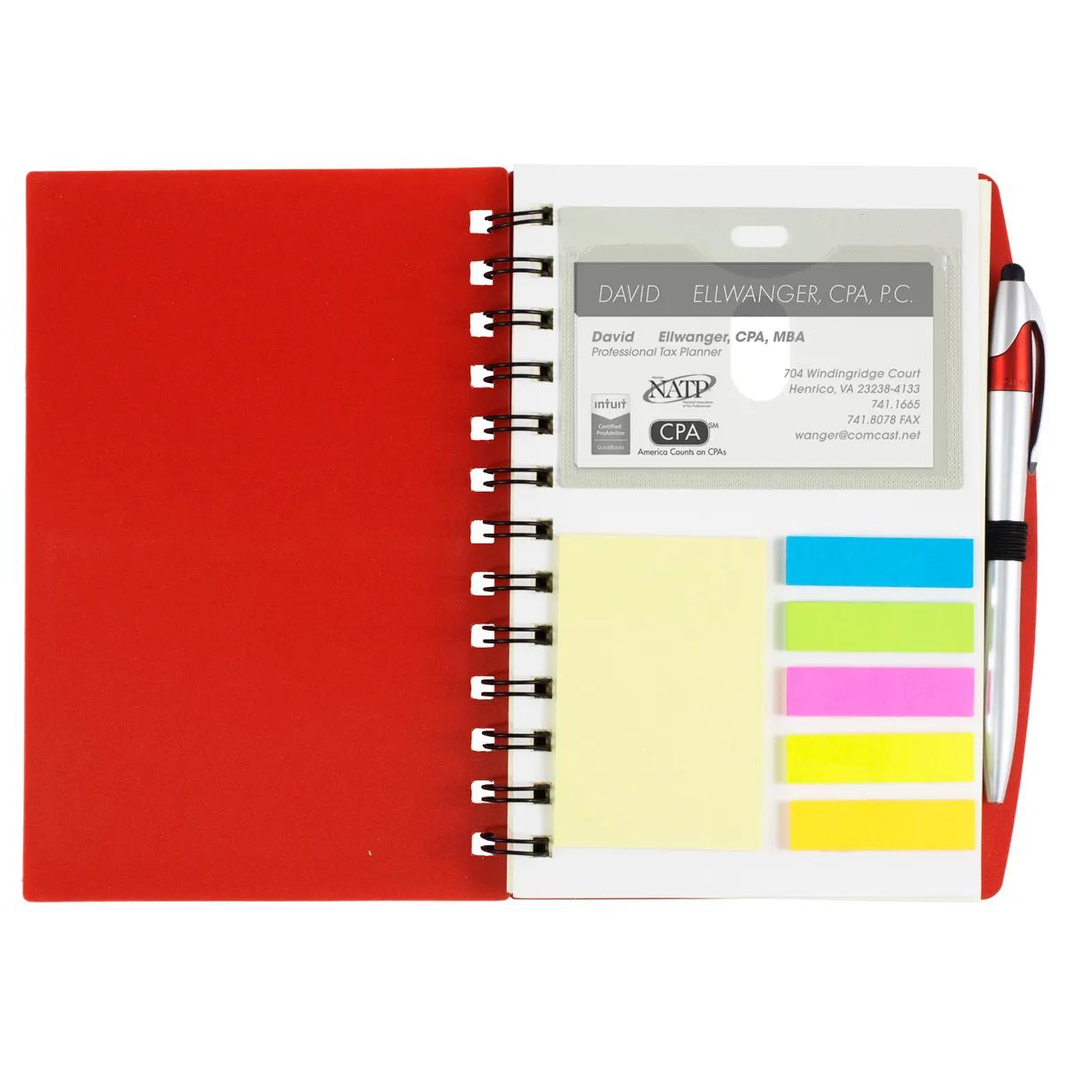 Spiral Notebook Sticky Notes Flags Pen Polypropylene - 7 x 5 in - product view 12