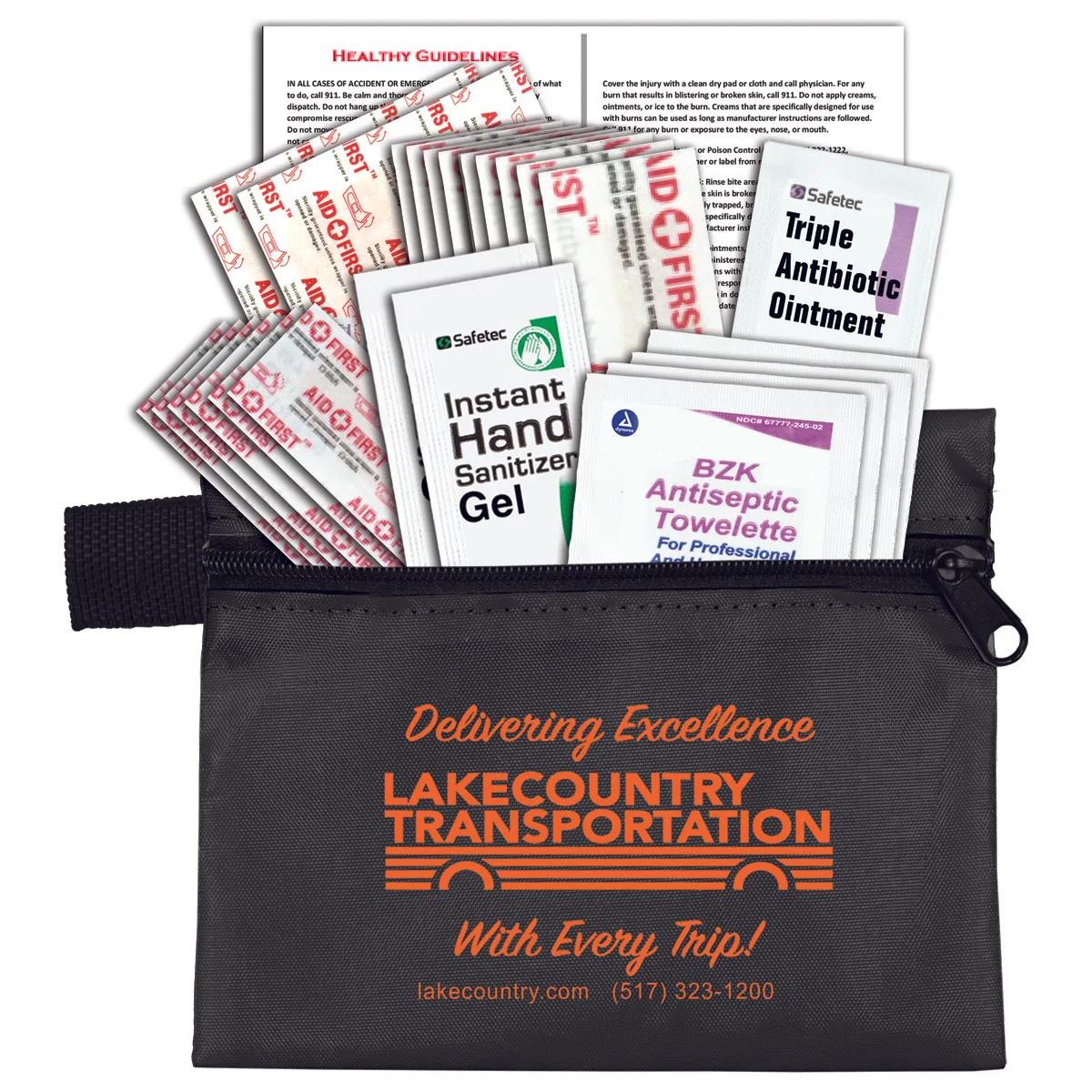 First Aid Kit 26 Piece Zipper Pouch Polyester - 5 x 4.25 in - product view 2