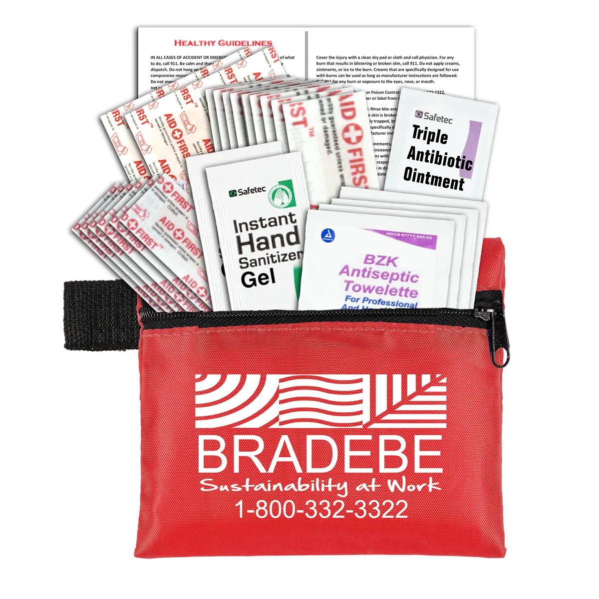 First Aid Kit 26 Piece Zipper Pouch Polyester - 5 x 4.25 in - product view 7