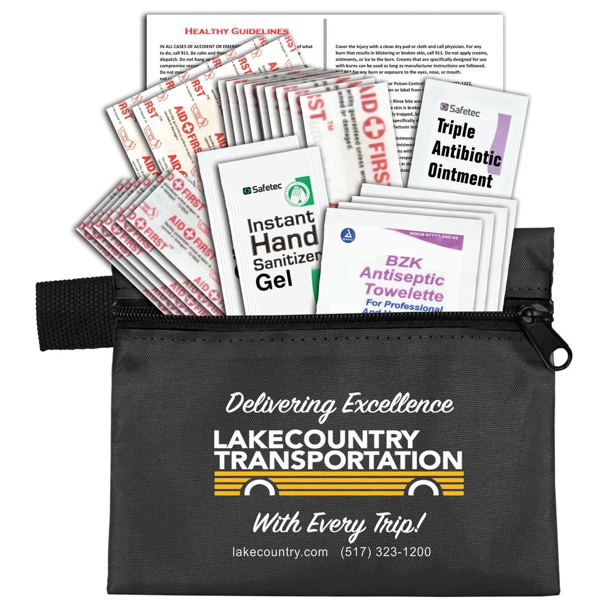 First Aid Kit 26 Piece Zipper Pouch Polyester - 5 x 4.25 in - product view 9