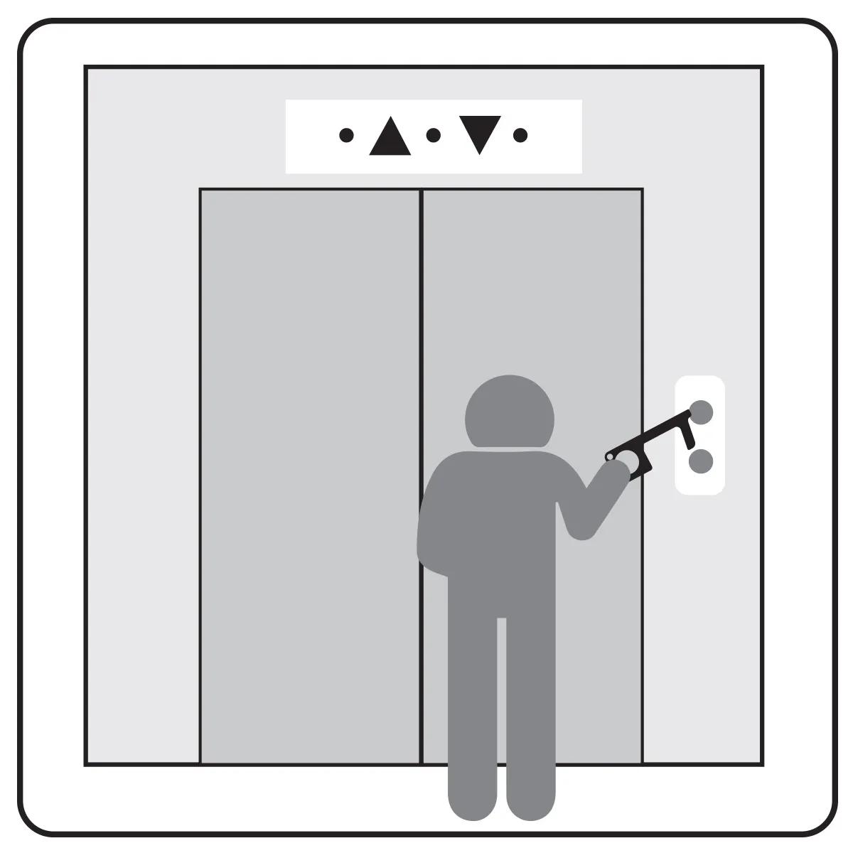 Touchless Sanitary Key Black Acrylic Door Opener - 4 x 1.5 in - product view 11