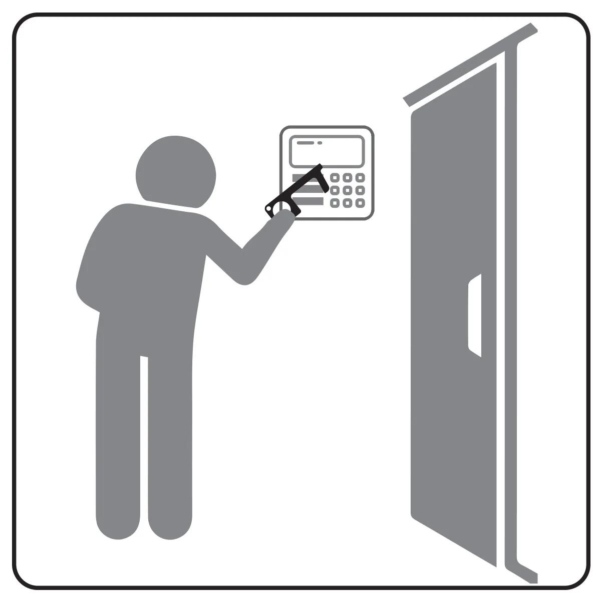 Touchless Sanitary Key Black Acrylic Door Opener - 4 x 1.5 in - product view 14