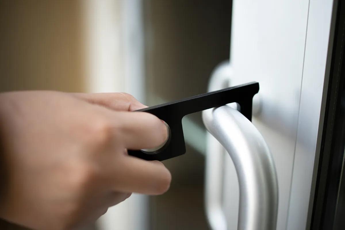 Touchless Sanitary Key Black Acrylic Door Opener - 4 x 1.5 in - product view 23