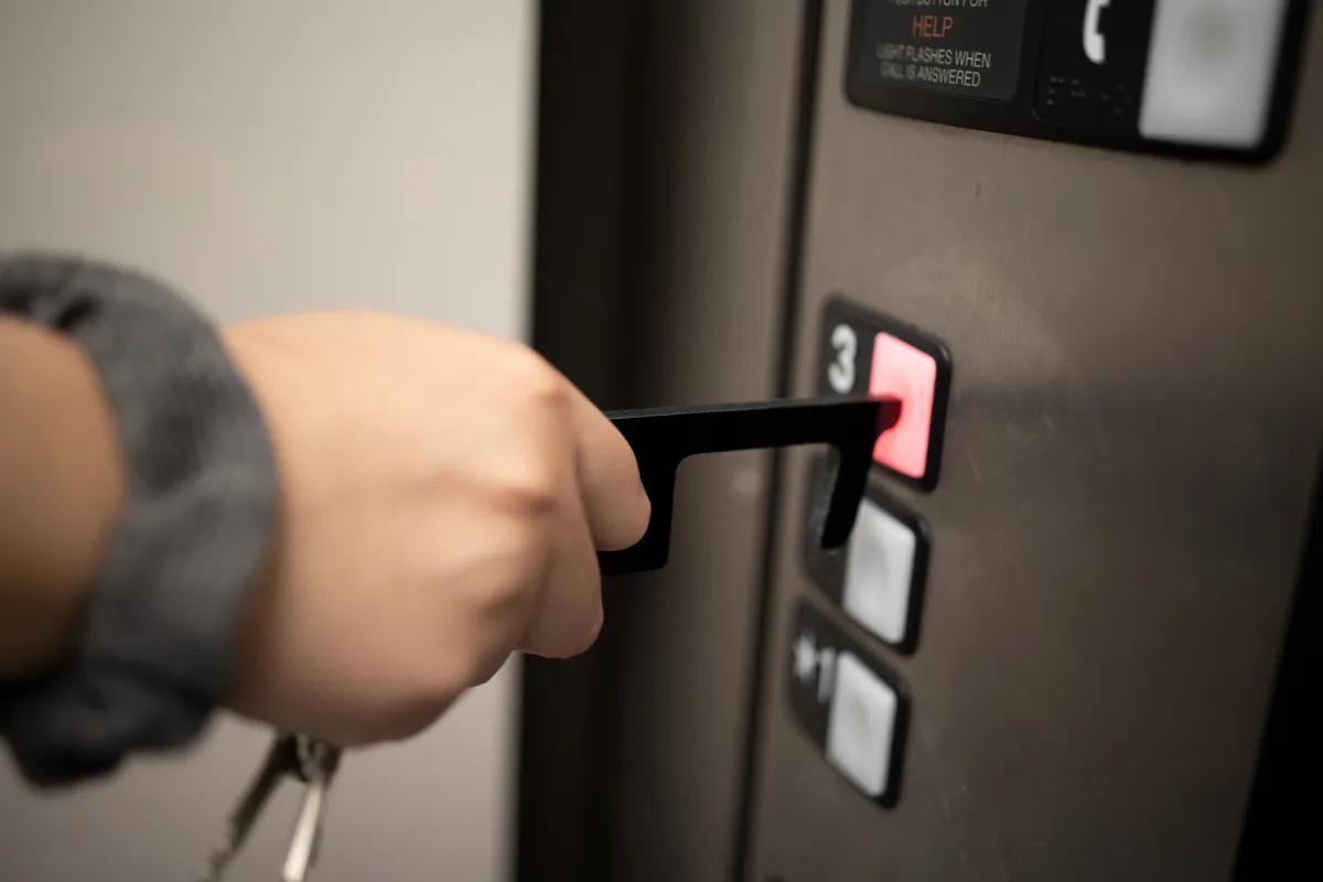 Touchless Sanitary Key Black Acrylic Door Opener - 4 x 1.5 in - product view 24