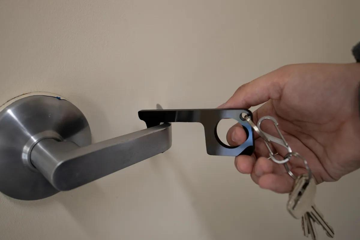 Touchless Sanitary Key Black Acrylic Door Opener - 4 x 1.5 in - product view 27