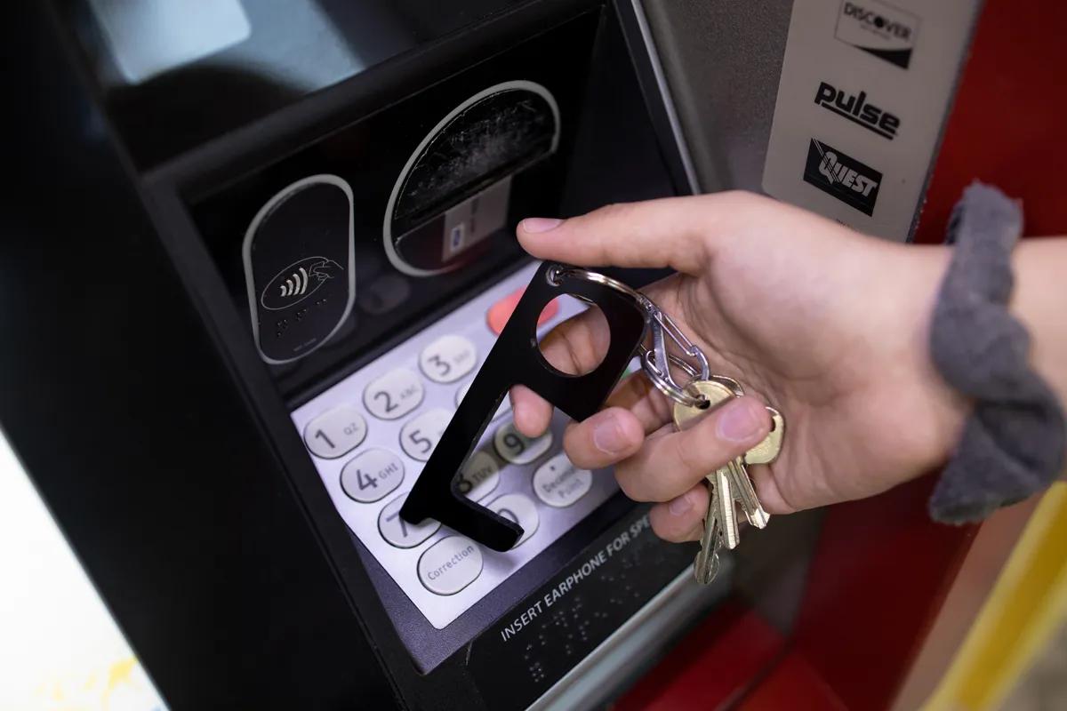 Touchless Sanitary Key Black Acrylic Door Opener - 4 x 1.5 in - product view 30