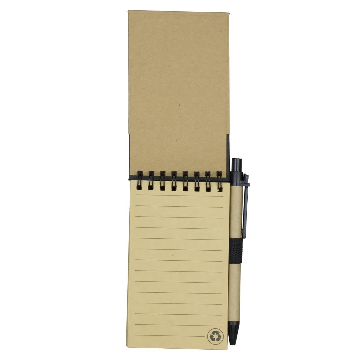 Eco Jotter Notebook Cardboard Cover Paper Pen - 3.25 x 5.25 in - product view 7