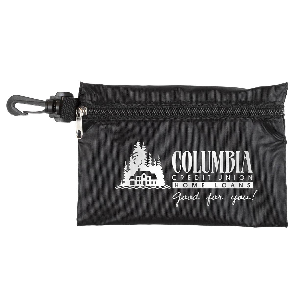 First Aid Safety Kit 12 Piece Carabiner Microfiber - 7.5 x 5 in - product view 12