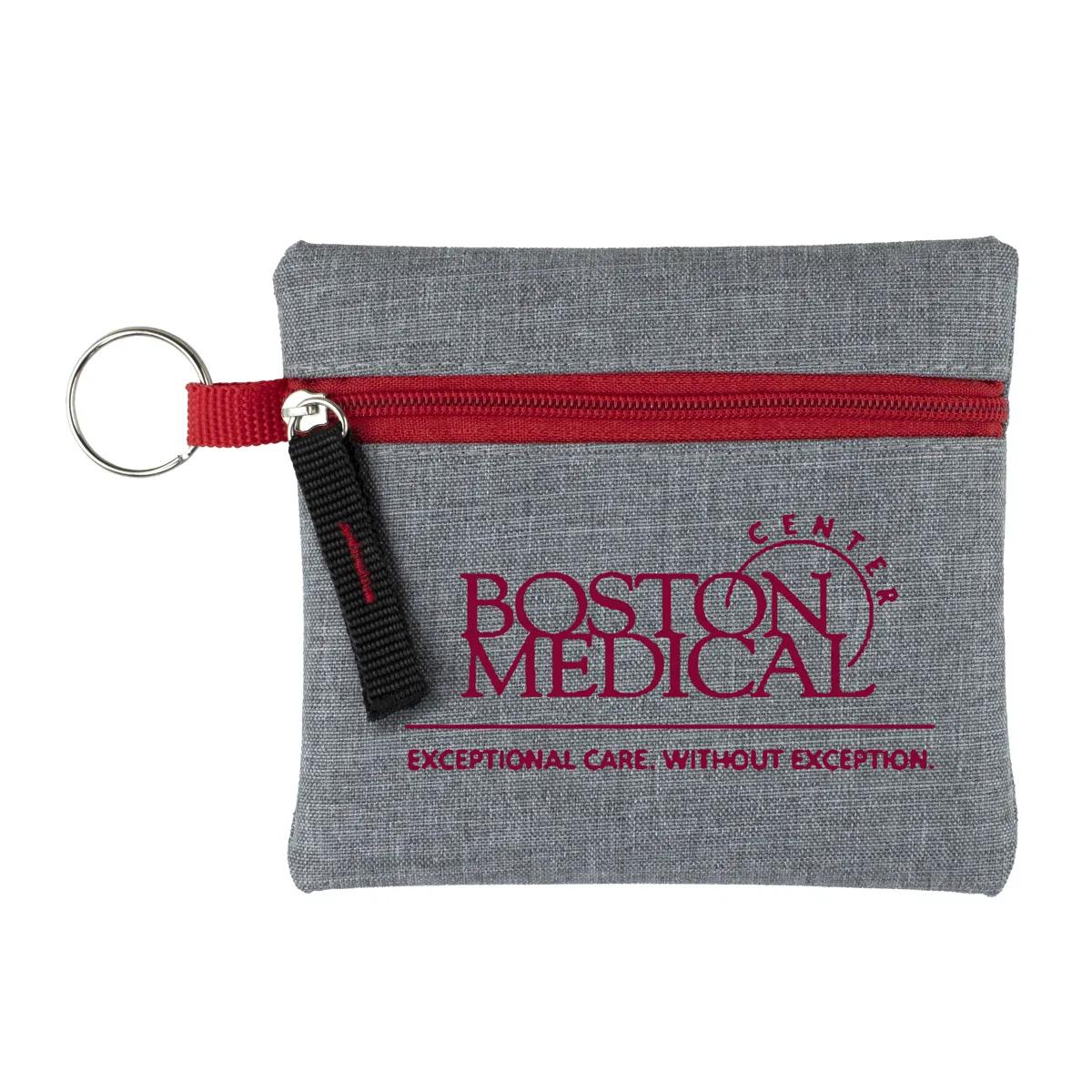 First Aid Kit 18 Piece Heathered Pouch Polyester - 4.5 x 4.5 in - product view 6