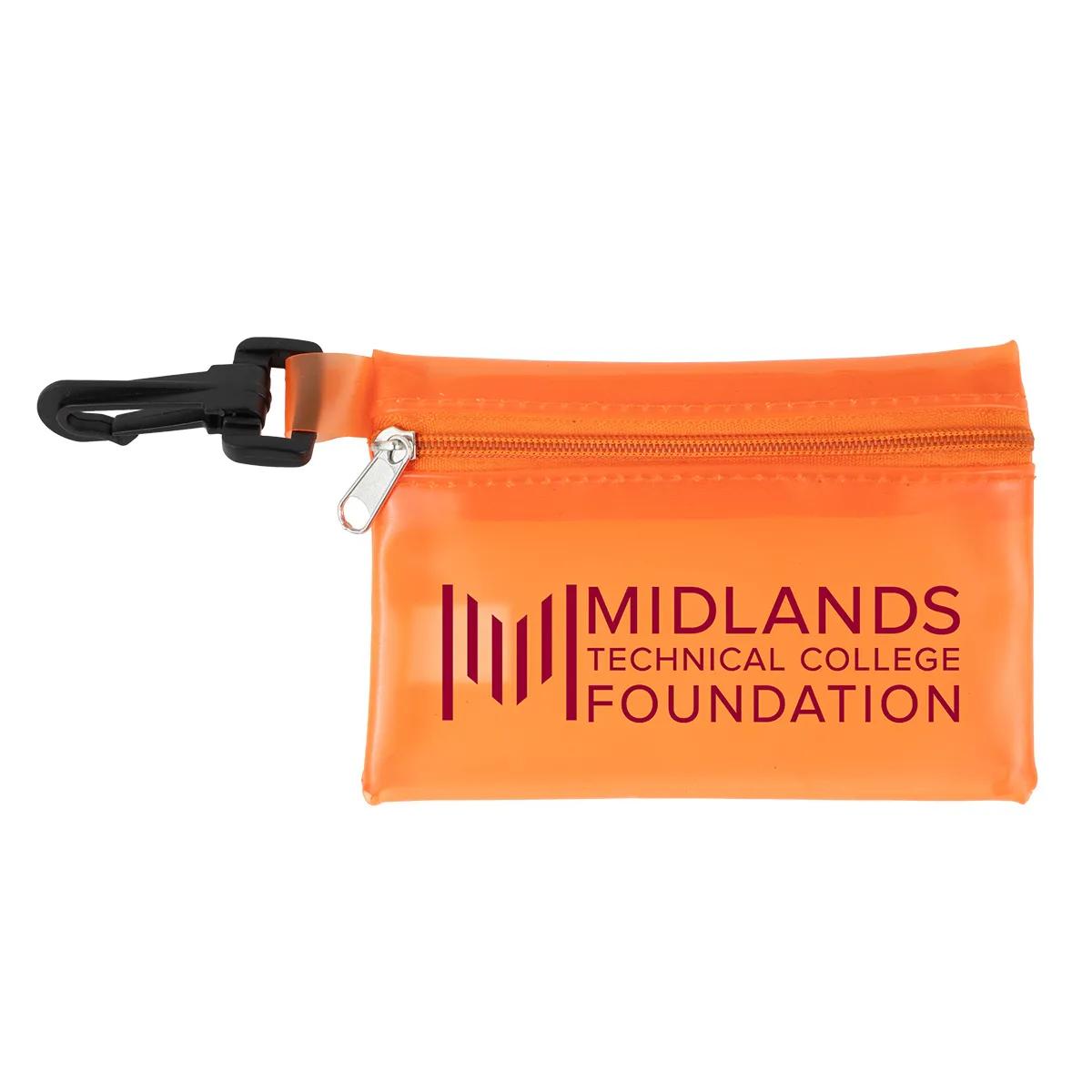 Translucent Storage Pouch Zipper Acrylic Hook - 4.9 x 3.5 in - product view 4