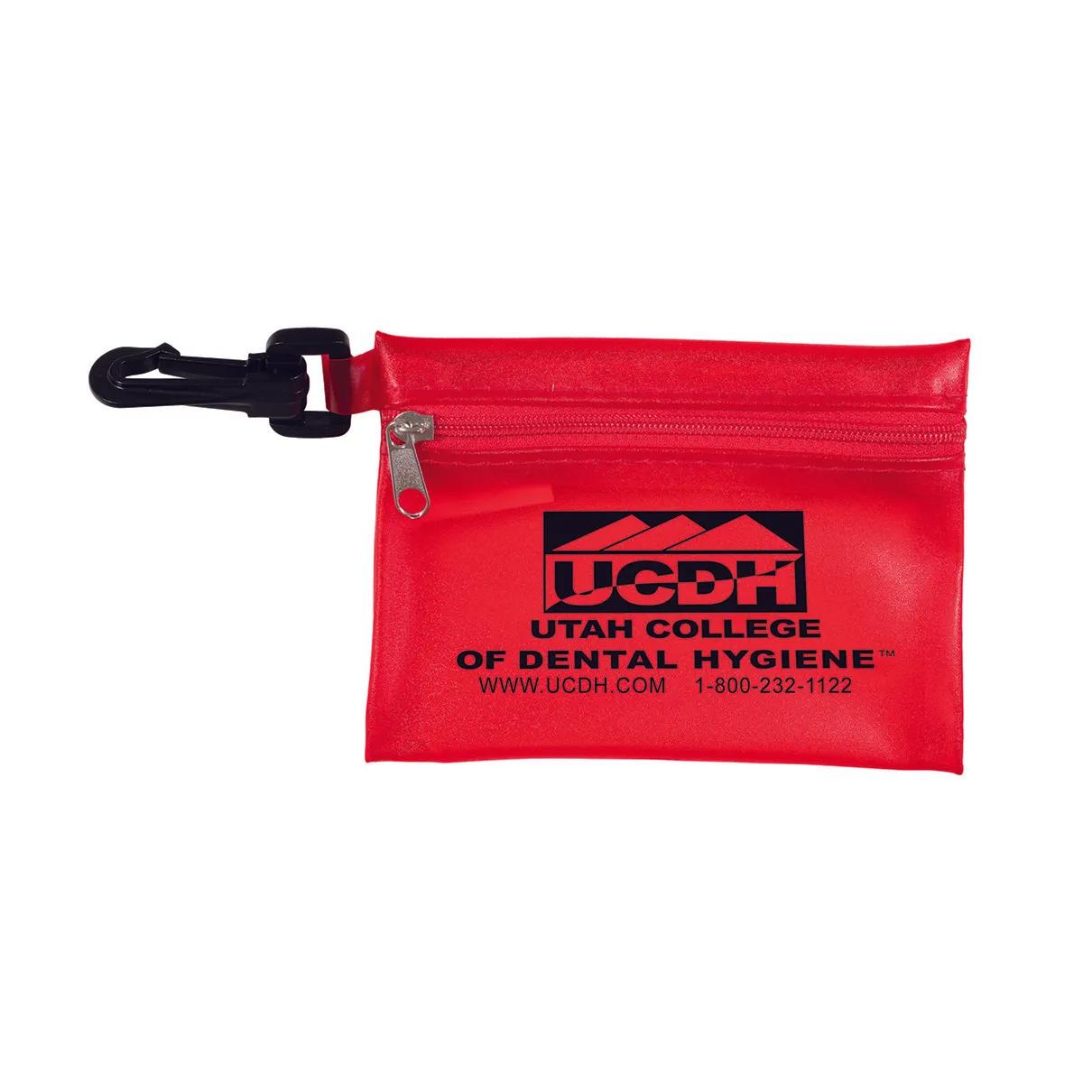 Translucent Storage Pouch Zipper Acrylic Hook - 4.9 x 3.5 in - product view 5