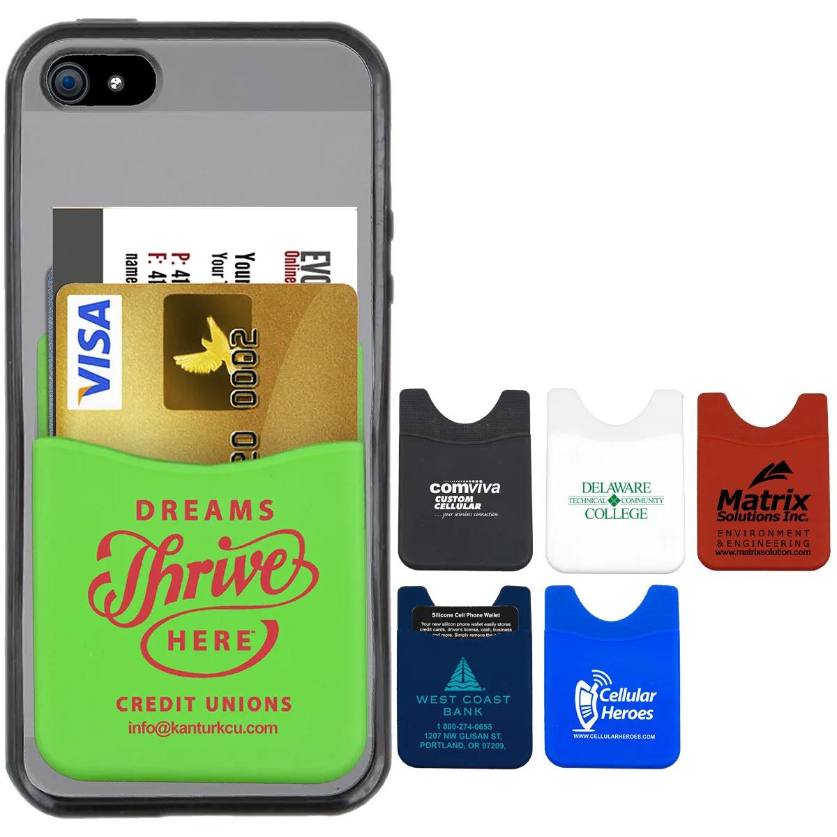"BANKER" Soft Silicone Cell Phone Wallet - product view 1