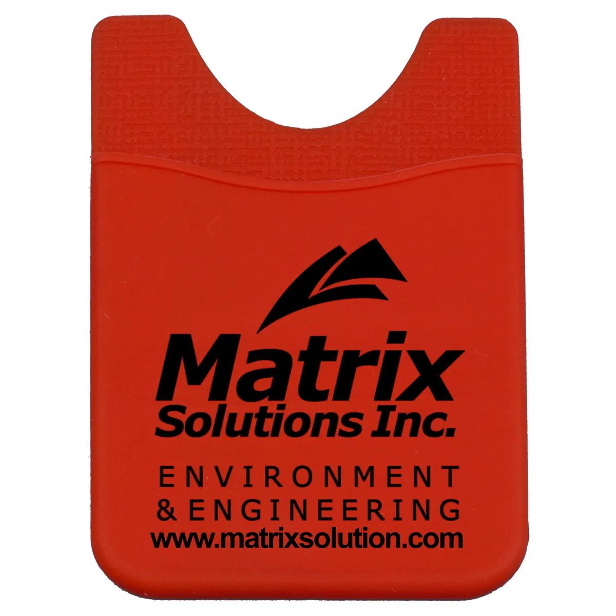 Silicone Phone Wallet Adhesive Card Holder Soft - 2.25 x 3.4 in - product view 3