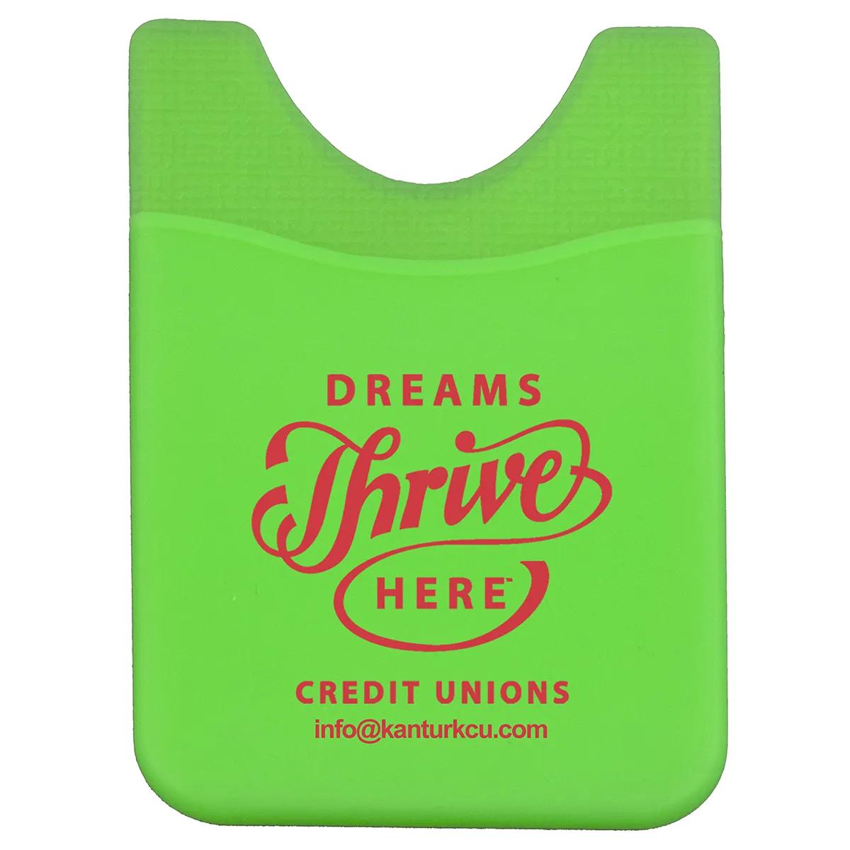 Silicone Phone Wallet Adhesive Card Holder Soft - 2.25 x 3.4 in - product view 6