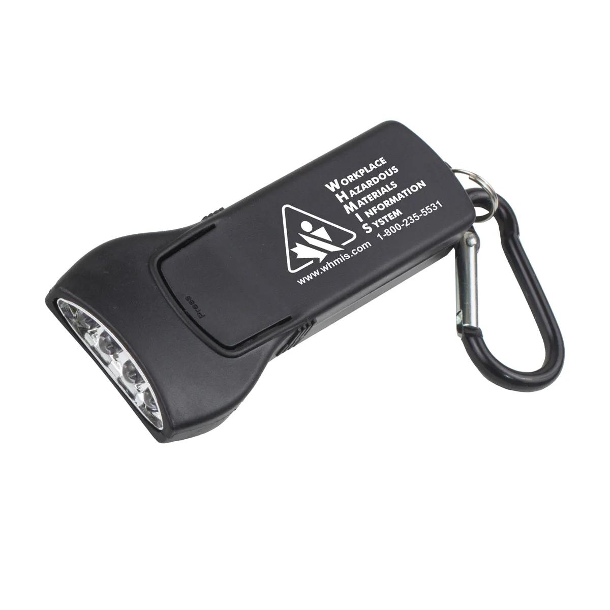 LED Keychain Light 4 LED Carabiner ABS Plastic - 3.6 x 1.5 in - product view 3