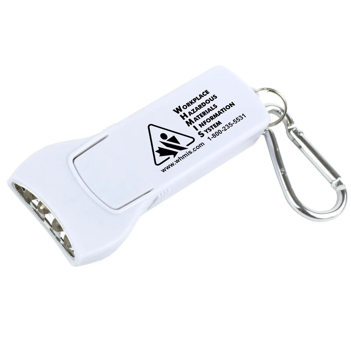 LED Keychain Light 4 LED Carabiner ABS Plastic - 3.6 x 1.5 in - product view 6