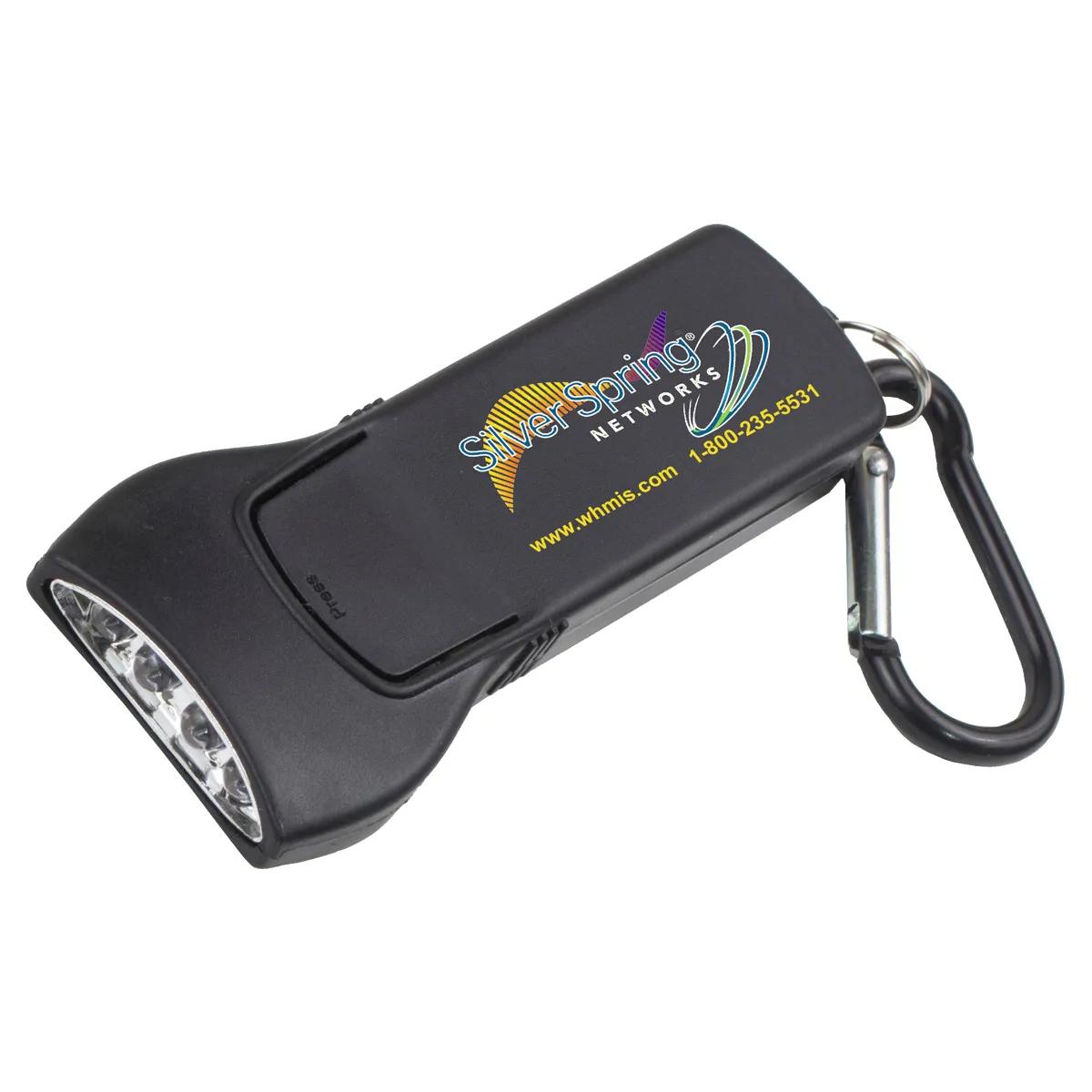 Custom Keychains LED Flashlight Carabiner Clip - 3.6 x 1.5 in - product view 2