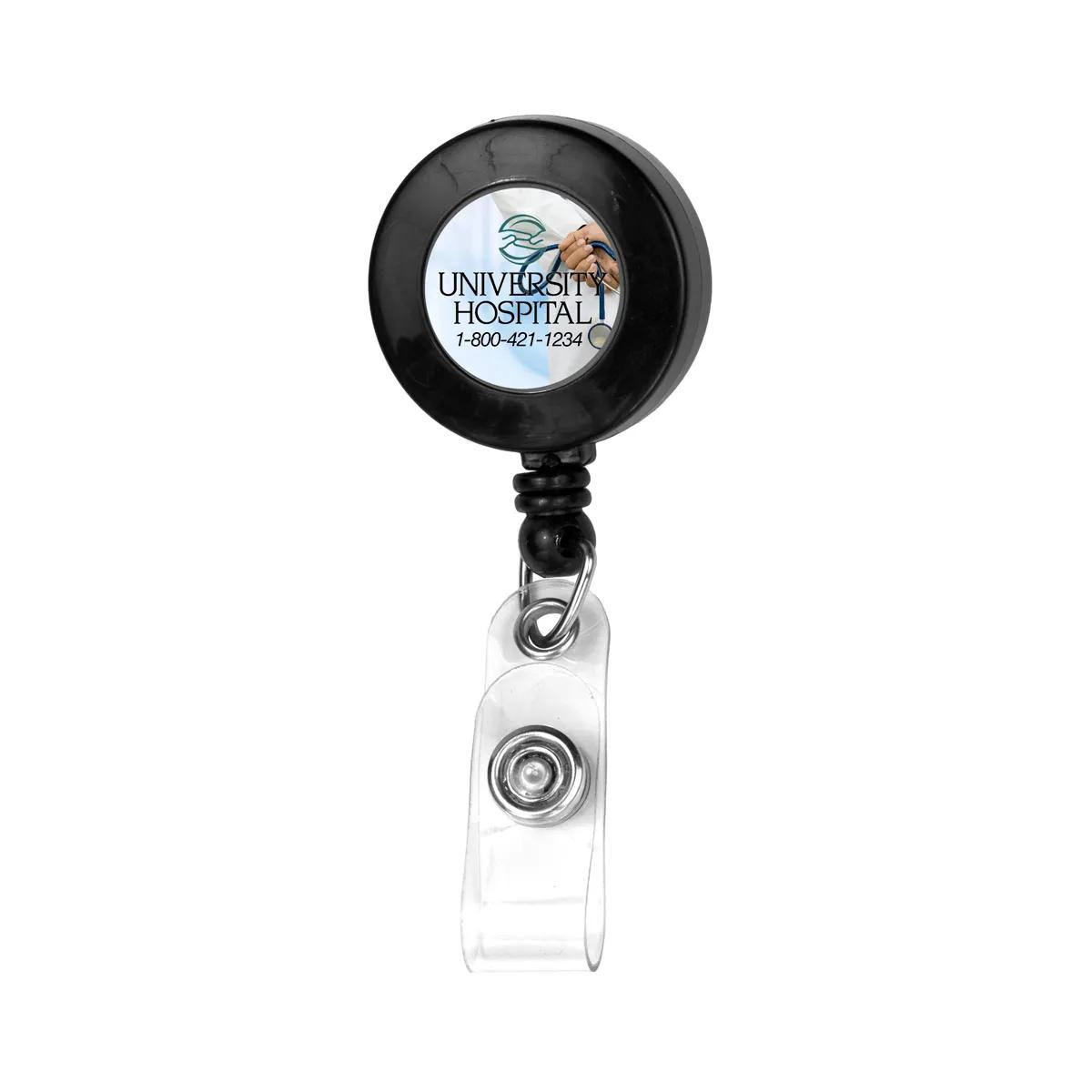 Badge Reel Retractable Round Alligator Clip - 1.25 in - product view 5