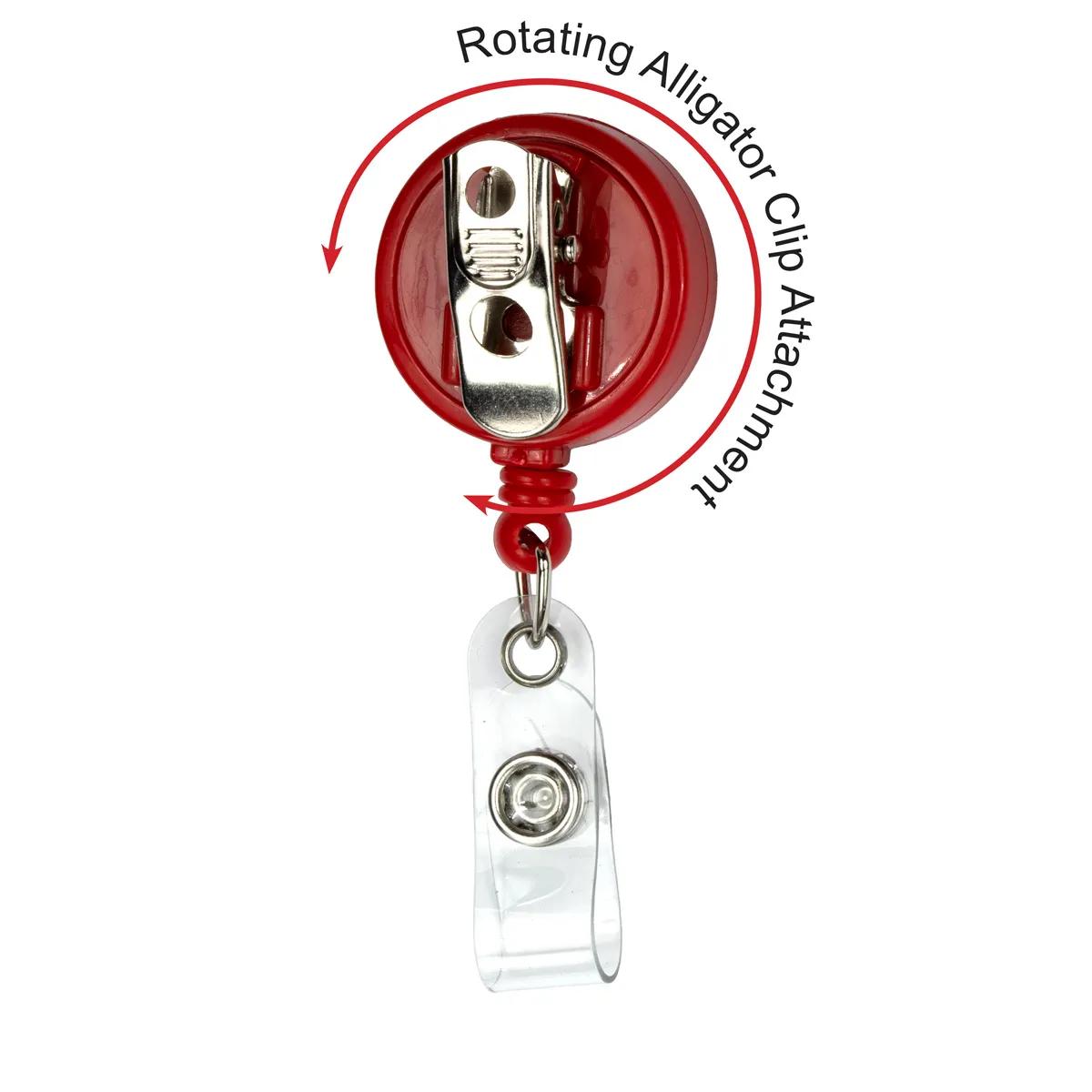Badge Reel Retractable Round Alligator Clip - 1.25 in - product view 7