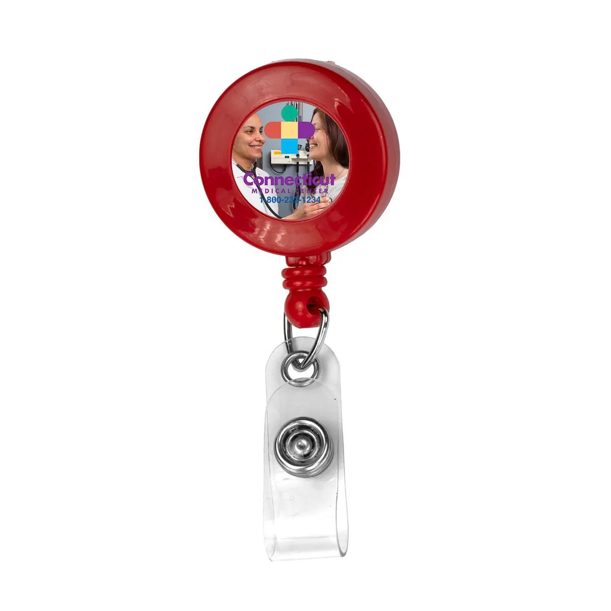 Badge Reel Retractable Round Alligator Clip - 1.25 in - product view 9