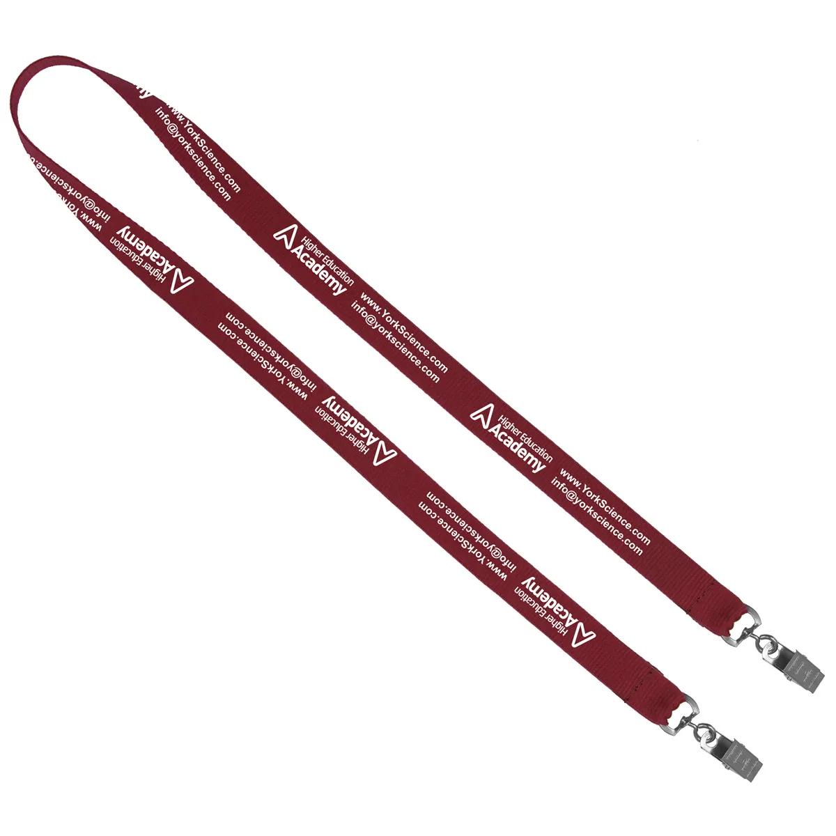Custom Lanyards Dual Attachment Polyester Silkscreen - 18 x 0.75 in - product view 5